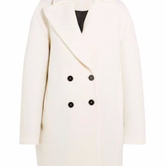Carven White Wool-blend Bouclé Coat NWT - Picture 8 of 8